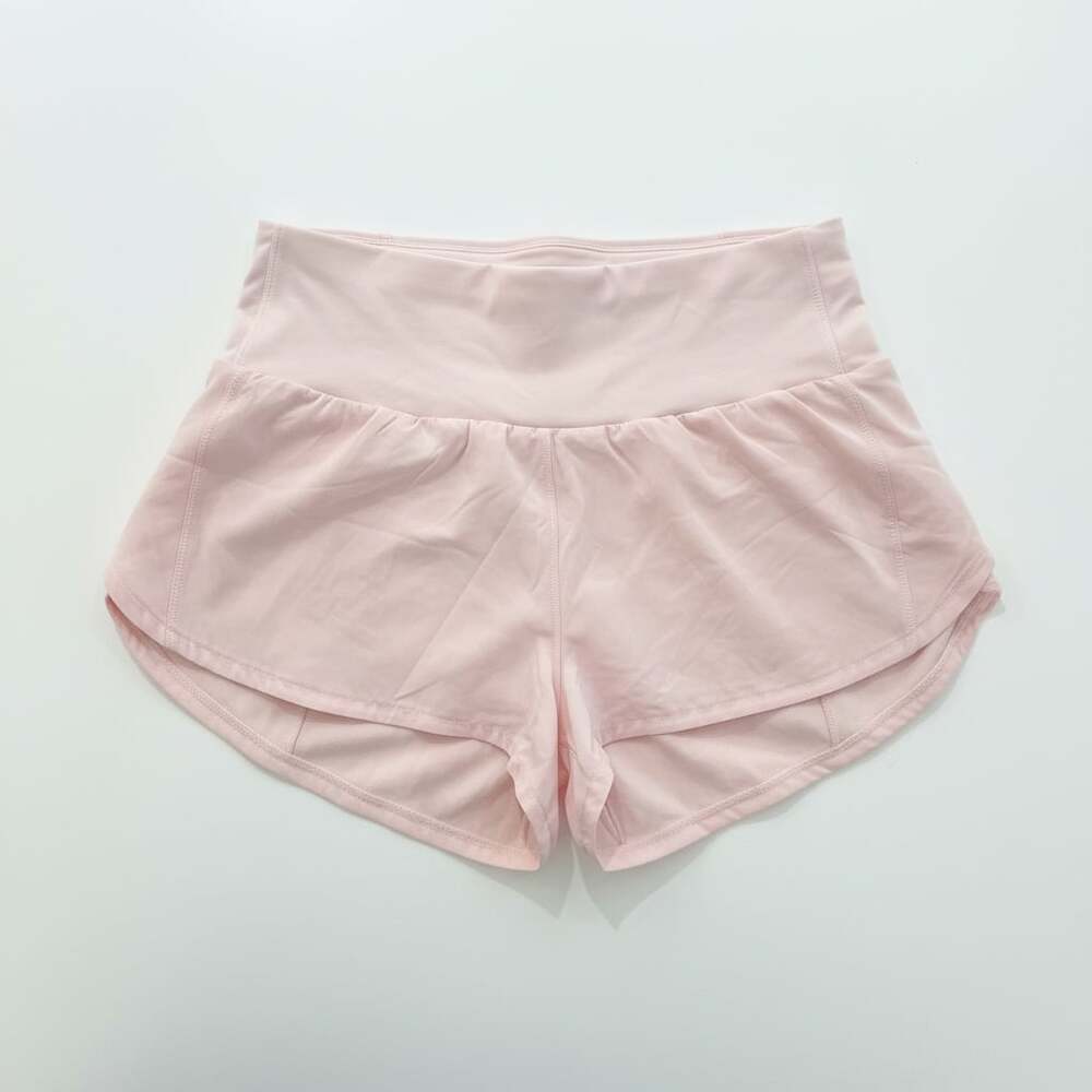 The Gym People High Waisted Running Shorts with Zipper Pocket Pink